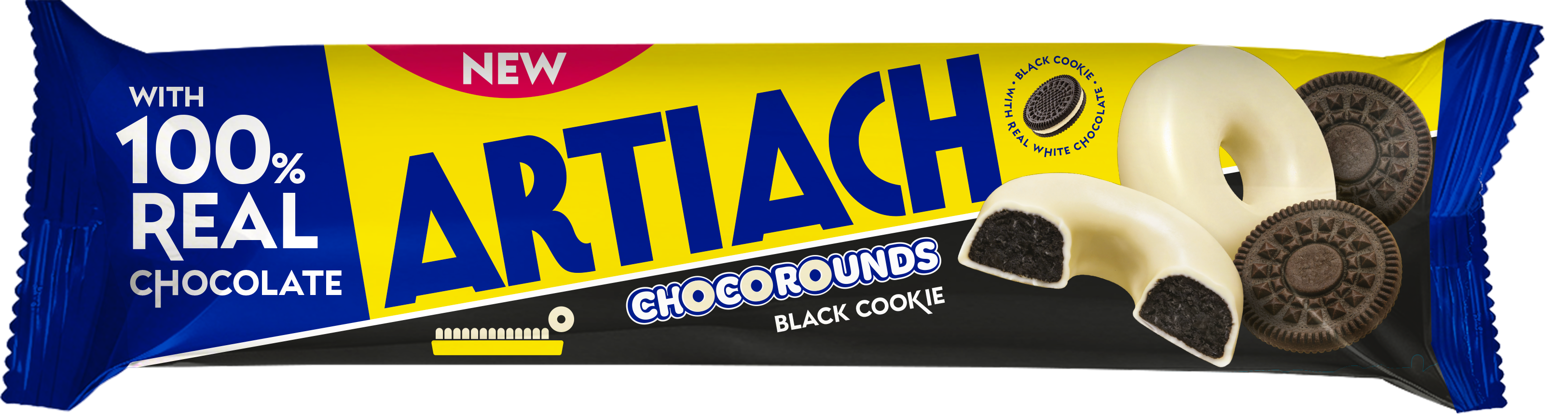 Artiach Chocorounds Black Cookie Flavour 118g pack